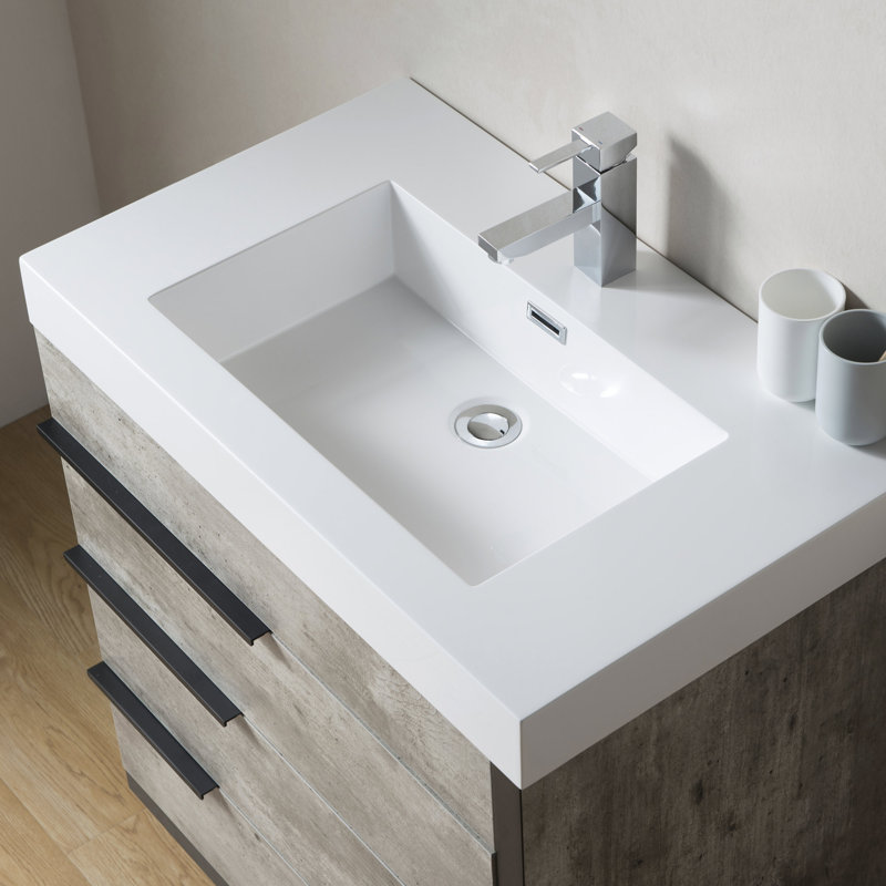 Dowell 30" Rectangular Drop-In Bathroom Sink with Overflow & Reviews ...